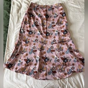 LOFT Pink Floral Skitt